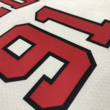 21-22 Bulls RODMAN #91 White 75th Anniversary Top Quality Hot Pressing NBA Jersey