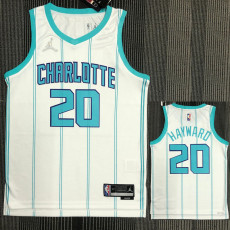 21-22 Hornets HAYWARD #20 White 75th Anniversary Top Quality Hot Pressing NBA Jersey