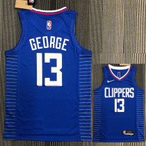 21-22 Clippers GEORGE #13 Blue 75th Anniversary Top Quality Hot Pressing NBA Jersey