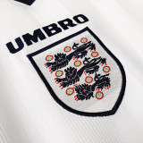 1996 England Home Retro Long Sleeve Soccer Jersey (长袖)