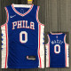21-22 76ERS MAXEY #0 Blue 75th Anniversary Top Quality Hot Pressing NBA Jersey