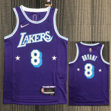 21-22 Lakers BRYANT #8 Purple City Edition Top Quality Hot Pressing NBA Jersey