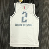 21-22 OKC GILGEOUS-ALEXANDER #2 White City Edition Top Quality Hot Pressing NBA Jersey