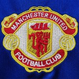 1985 Man Utd Away Blue Retro Soccer Jersey