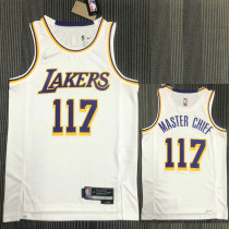 21-22 Lakers MASTER CHIEF #117 White 75th Anniversary Top Quality Hot Pressing NBA Jersey (X-BOX联名款)