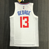 21-22 Clippers GEORGE #13 White 75th Anniversary Top Quality Hot Pressing NBA Jersey