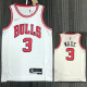 21-22 Bulls WADE #3 White 75th Anniversary Top Quality Hot Pressing NBA Jersey