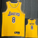 21-22 Lakers BRYANT #8 Yellow 75th Anniversary Top Quality Hot Pressing NBA Jersey