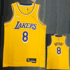 21-22 Lakers BRYANT #8 Yellow 75th Anniversary Top Quality Hot Pressing NBA Jersey