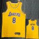 21-22 Lakers BRYANT #8 Yellow 75th Anniversary Top Quality Hot Pressing NBA Jersey