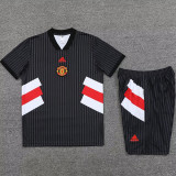 2023 Man Utd Casual Classic Black Training Short Suit