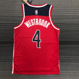 21-22 Wizards WESTBROOK #4 Red 75th Anniversary Top Quality Hot Pressing NBA Jersey