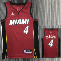 21-22 Heat OLADIPO #4 Red 75th Anniversary Trapeze Edition Top Quality Hot Pressing NBA Jersey