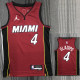 21-22 Heat OLADIPO #4 Red 75th Anniversary Trapeze Edition Top Quality Hot Pressing NBA Jersey