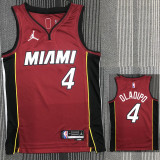 21-22 Heat OLADIPO #4 Red 75th Anniversary Trapeze Edition Top Quality Hot Pressing NBA Jersey 21-22 Heat OLADIPO #4 Red 75th Anniversary Trapeze Edition Top Quality Hot Pressing NBA Jersey