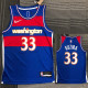 21-22 Wizards KUZMA #33 Blue City Edition Top Quality Hot Pressing NBA Jersey