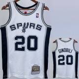 2002-03 SA Spurs GINOBILI #20 White Retro Top Quality Hot Pressing NBA Jersey 2002-03 SA Spurs GINOBILI #20 White Retro Top Quality Hot Pressing NBA Jersey