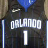 21-22 Magic McGRADY #1 Black 75th Anniversary Top Quality Hot Pressing NBA Jersey