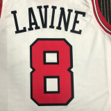 21-22 Bulls LAVINE #8 White 75th Anniversary Top Quality Hot Pressing NBA Jersey