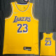 21-22 Lakers JAMES #23 Yellow 75th Anniversary Top Quality Hot Pressing NBA Jersey