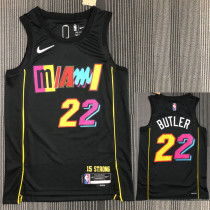 21-22 Miami heat BUTLER #22 Black City Edition Top Quality Hot Pressing NBA Jersey