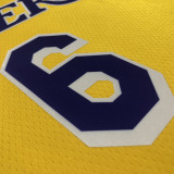 21-22 Lakers JAMES #6 Yellow Top Quality Hot Pressing NBA Jersey