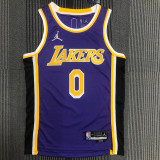 21-22 Lakers WESTBROOK #0 Purple Trapeze Edition Top Quality Hot Pressing NBA Jersey