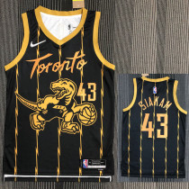 21-22 Raptors SIAKAM #43 Black City Edition Top Quality Hot Pressing NBA Jersey