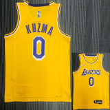 21-22 Lakers KUZMA #0 Yellow 75th Anniversary Top Quality Hot Pressing NBA Jersey