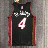 21-22 Heat OLADIPO #4 Black 75th Anniversary Top Quality Hot Pressing NBA Jersey