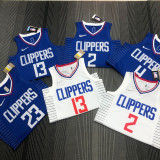 21-22 Clippers GEORGE #13 White 75th Anniversary Top Quality Hot Pressing NBA Jersey