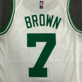 21-22 Celtics BROWN #7 White 75th Anniversary Top Quality Hot Pressing NBA Jersey