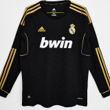 2011-2012 RMA Away Black Long Sleeve Retro Soccer Jersey