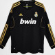 2011-2012 RMA Away Black Long Sleeve Retro Soccer Jersey