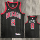 21-22 Bulls LAVINE #8 Black Trapeze Edition Top Quality Hot Pressing NBA Jersey
