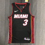 21-22 Heat WADE #3 Black 75th Anniversary Top Quality Hot Pressing NBA Jersey