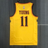 21-22 Hawks YOUNG #11 Yellow City Edition Top Quality Hot Pressing NBA Jersey