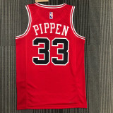 21-22 Bulls PIPPEN #33 Red 75th Anniversary Top Quality Hot Pressing NBA Jersey