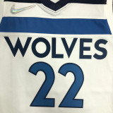 21-22 Timberwolves WIGGINS #22 White 75th Anniversary Top Quality Hot Pressing NBA Jersey