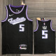 21-22 Kings FOX #5 Black City Edition Top Quality Hot Pressing NBA Jersey