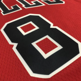 21-22 Bulls LAVINE #8 Red 75th Anniversary Top Quality Hot Pressing NBA Jersey
