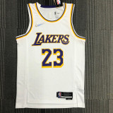 21-22 Lakers JAMES #23 White 75th Anniversary Top Quality Hot Pressing NBA Jersey