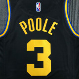 21-22 Warriors POOLE #3 Black City Edition Top Quality Hot Pressing NBA Jersey
