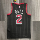 21-22 Bulls BALL #2 Black Trapeze Edition Top Quality Hot Pressing NBA Jersey