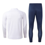 2022 France White Kids Half Pull Tracksuit (童装) (半拉链)