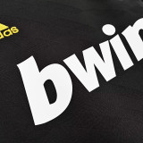 2011-2012 RMA Away Black Long Sleeve Retro Soccer Jersey