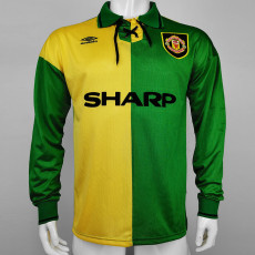 1992 Man Utd Away Long Sleeve Retro Soccer Jersey (长袖)