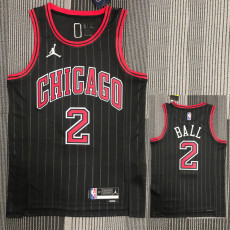 21-22 Bulls BALL #2 Black Trapeze Edition Top Quality Hot Pressing NBA Jersey
