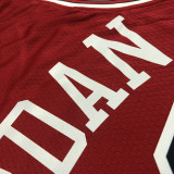 21-22 Bulls JORDAN #23 Red 75th Anniversary Top Quality Hot Pressing NBA Jersey