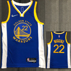 21-22 Warriors WIGGINS #22 Blue 75th Anniversary Top Quality Hot Pressing NBA Jersey